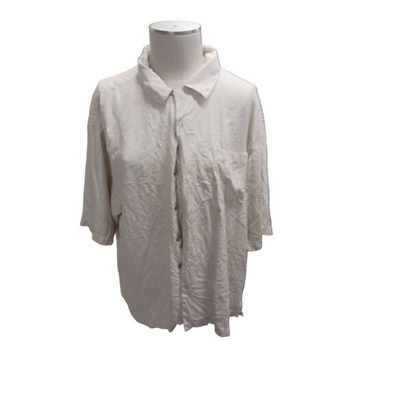 Men's button front silk plus size - Picture 1 of 3